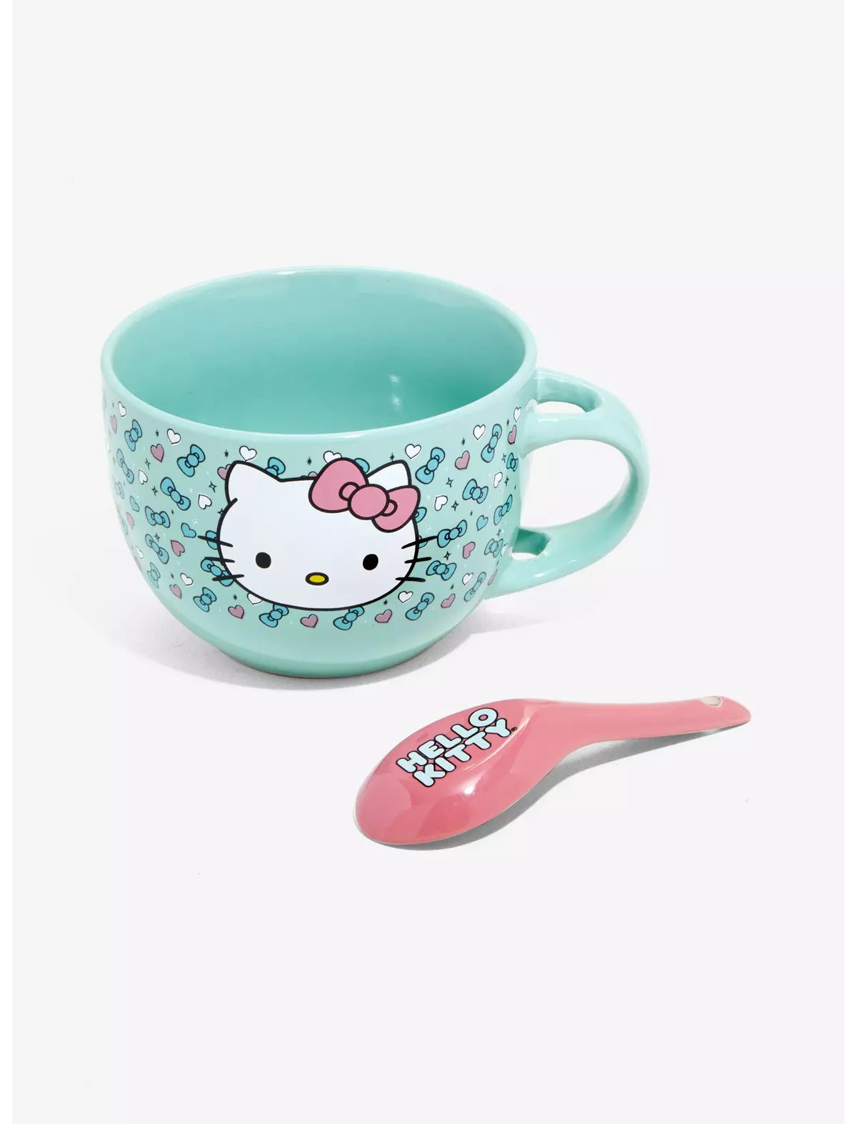 Taza + cuchara para sopa - Hello Kitty