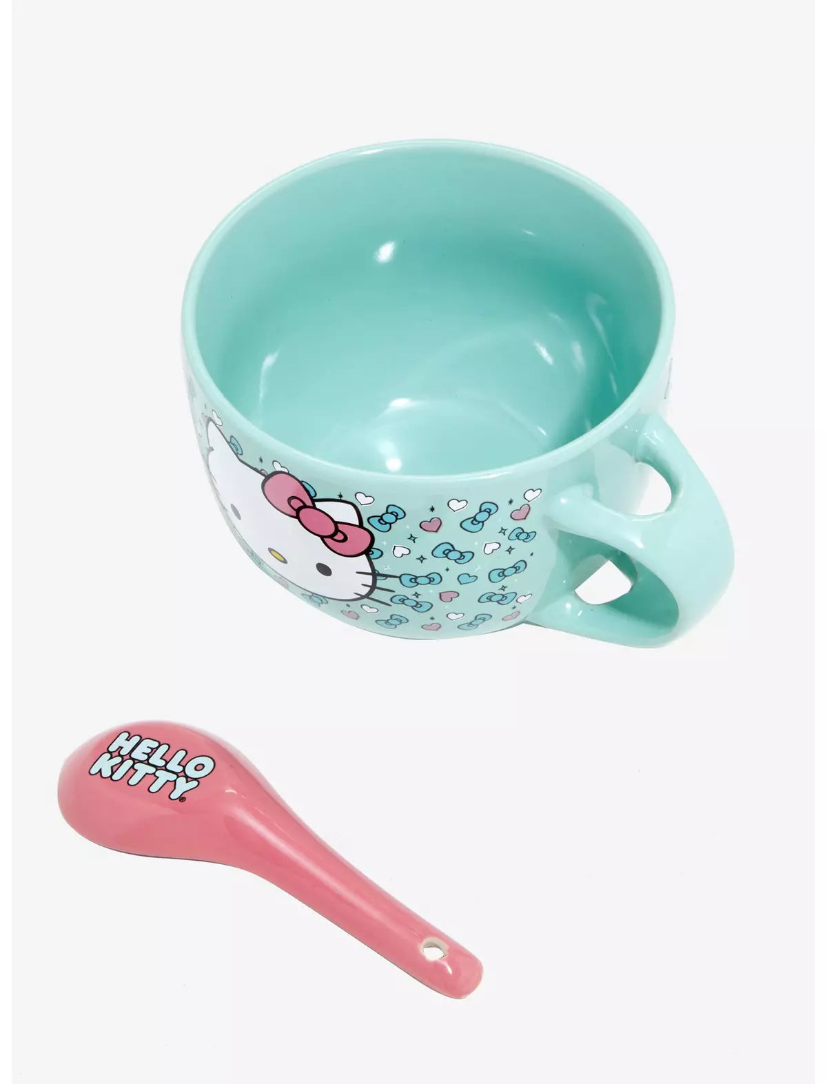 Taza + cuchara para sopa - Hello Kitty