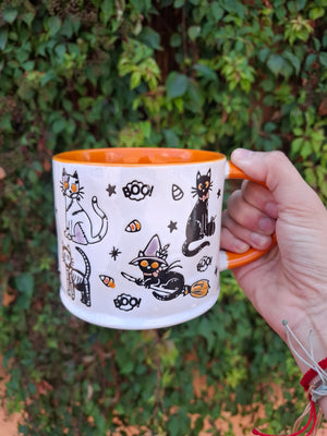 Taza - Gatos Halloween