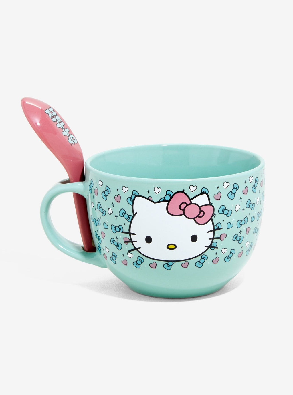 Taza + cuchara para sopa - Hello Kitty