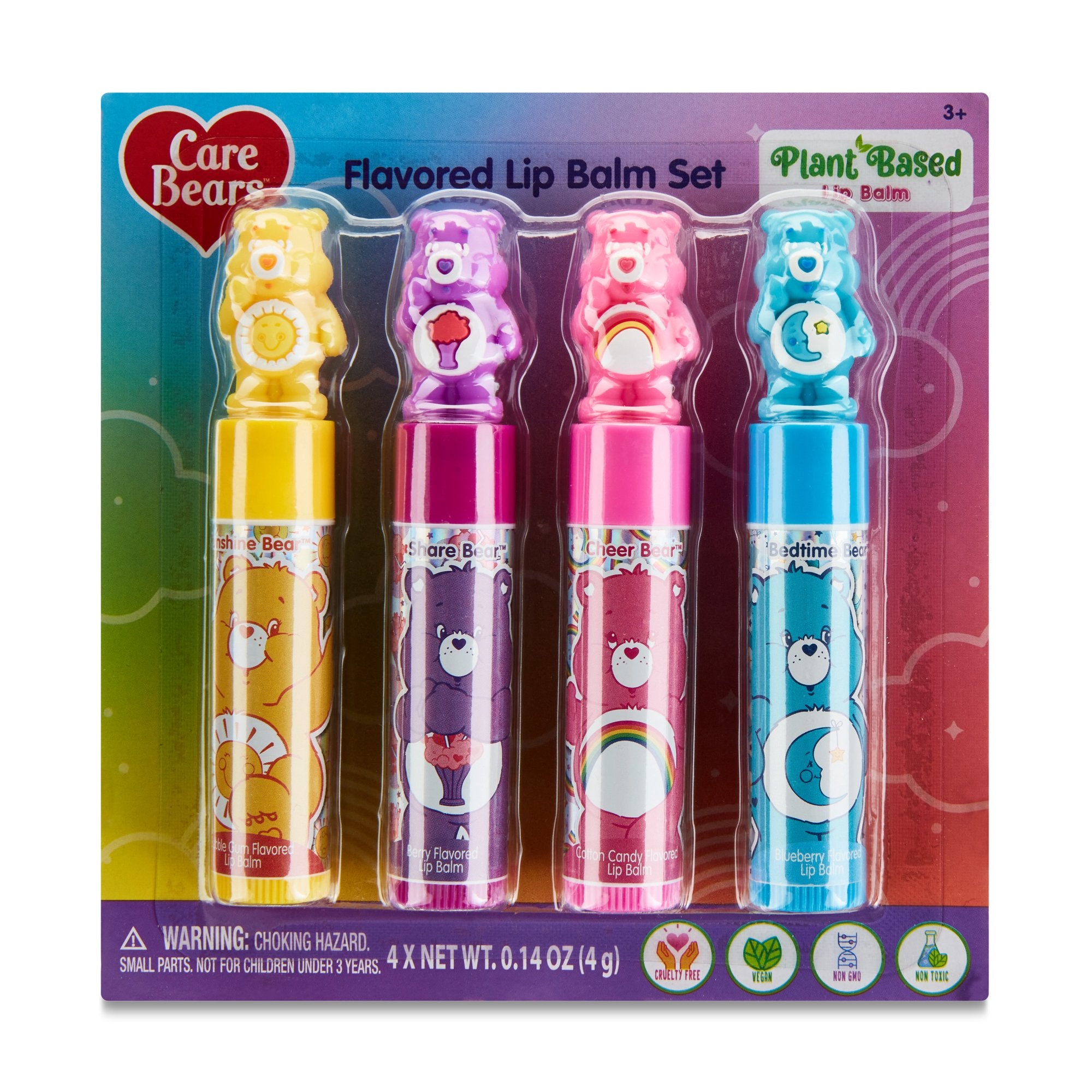 Care Bears - Set de 4 bálsamos labiales