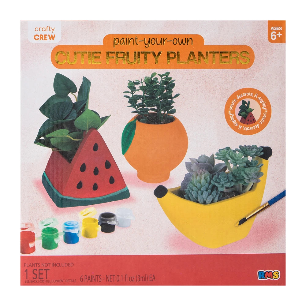 Kit: Pinta tus propias macetas frutas (3 piezas)