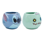 Juego de 2 mini tazas - Stitch y Trapos