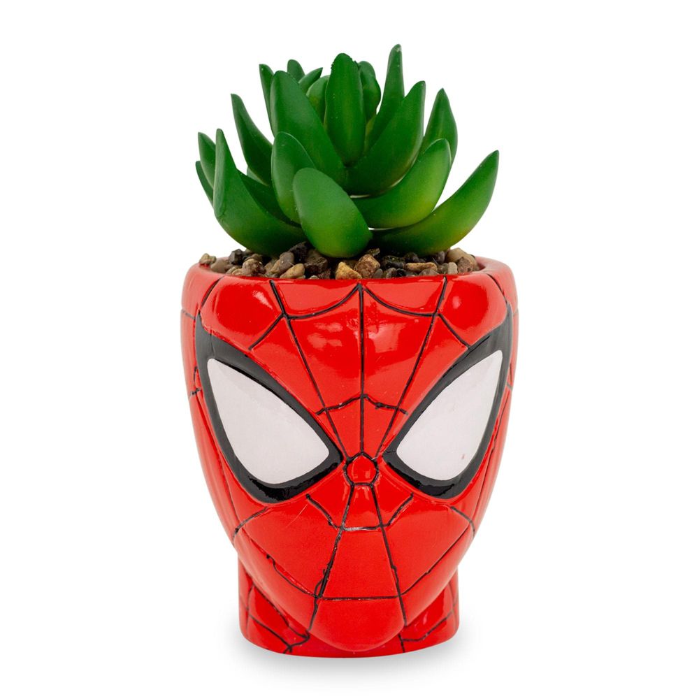 Mini maceta con suculenta artificial - Spider-Man